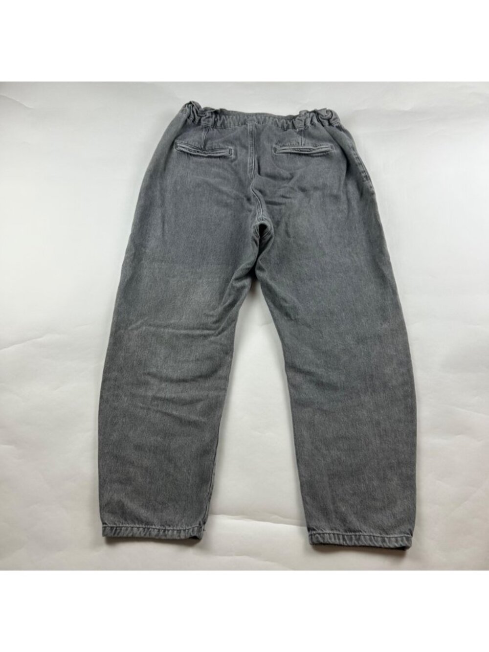 Zara Washed Gray Denim High Rise Barrel Leg Jeans 10 - Picture 5 of 6